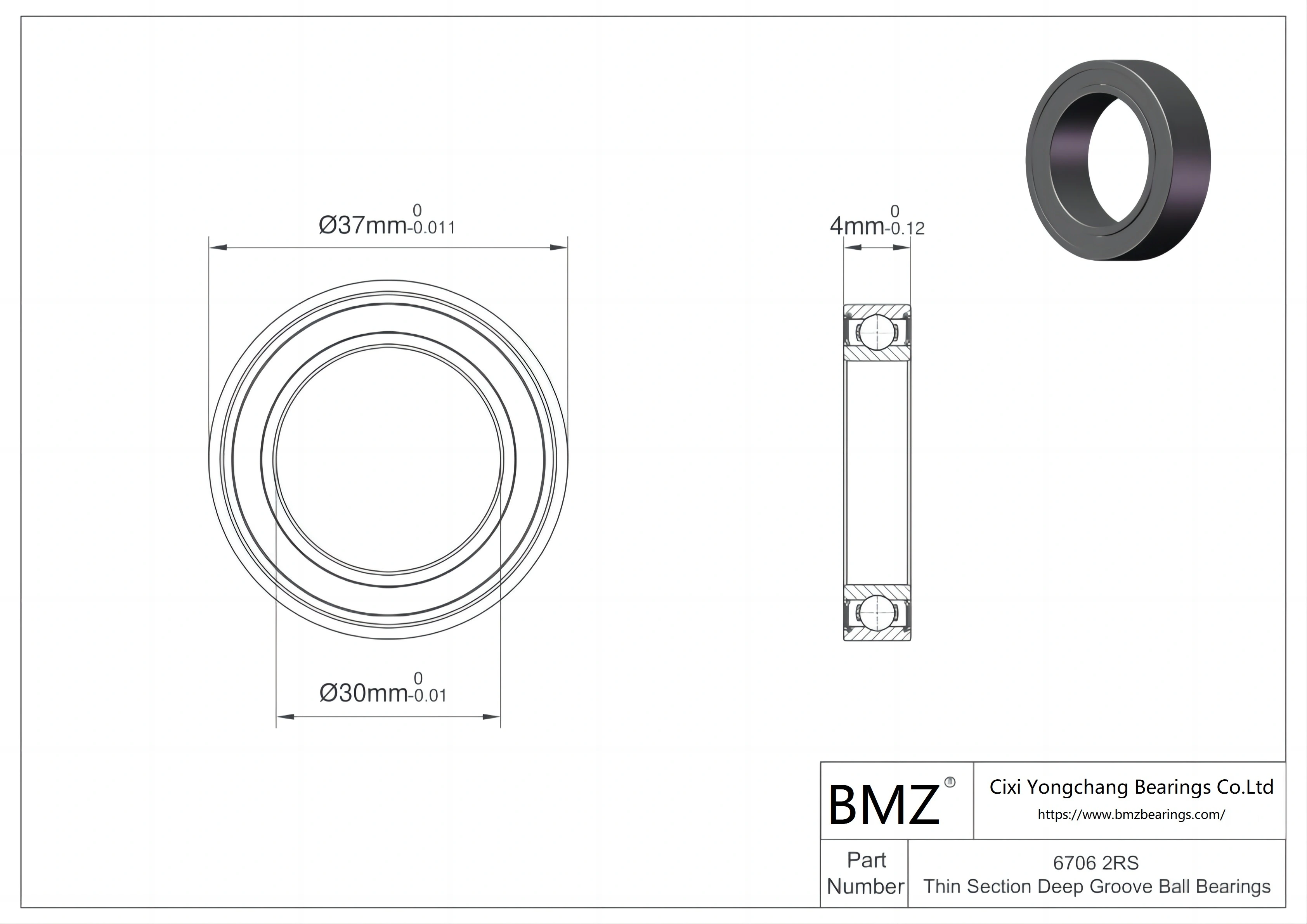 6706 2RS Bearing